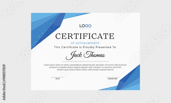 Obraz certificate design. modern elegant certificate template vector