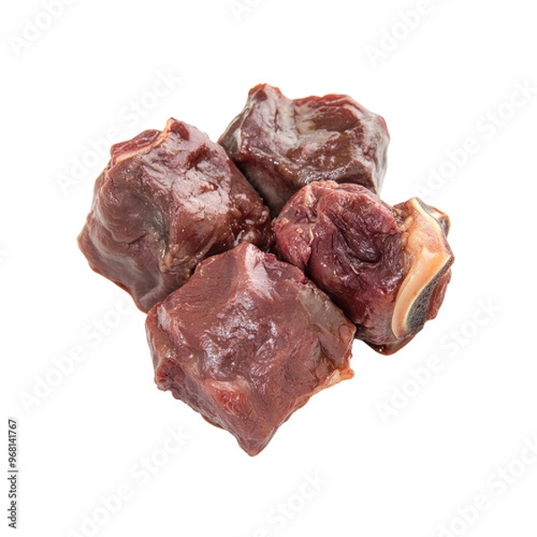 Obraz Fresh Raw Venison Meat Cubes