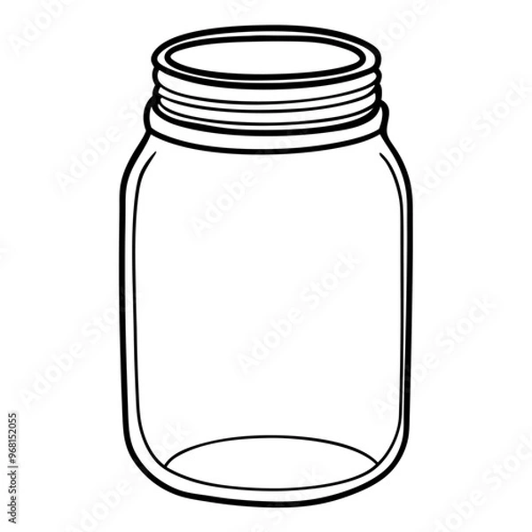 Obraz A jar is drawn in black and white