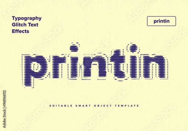 Fototapeta Digital Typography Glitch Text Effects