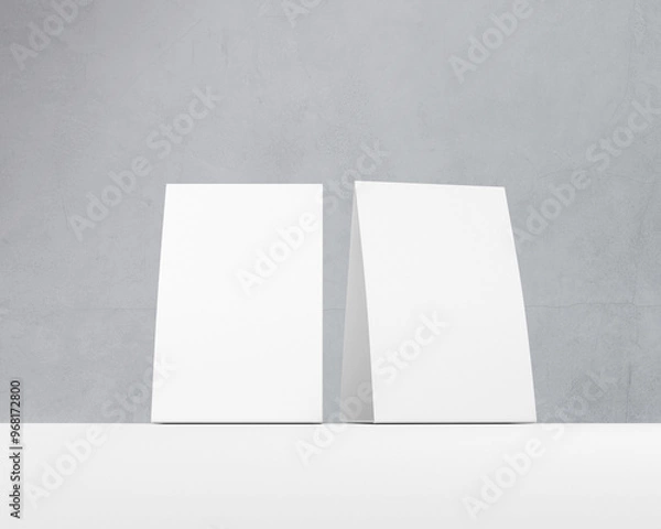 Obraz 3D illustration. Table tent mockup isolated