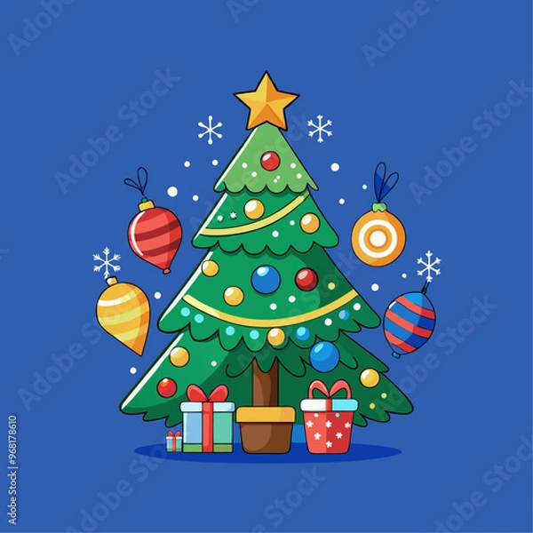 Obraz christmas tree with gifts