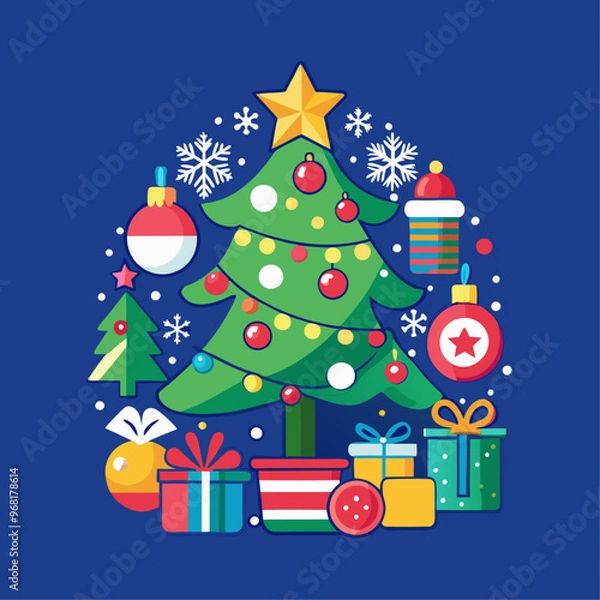 Obraz christmas tree with gifts
