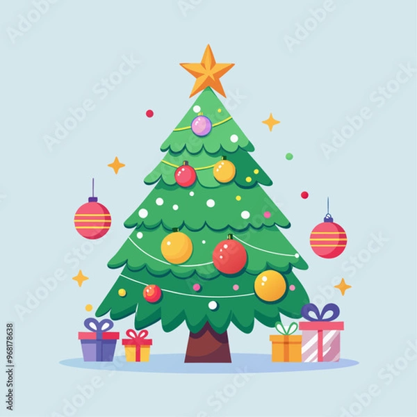 Obraz christmas tree with gifts