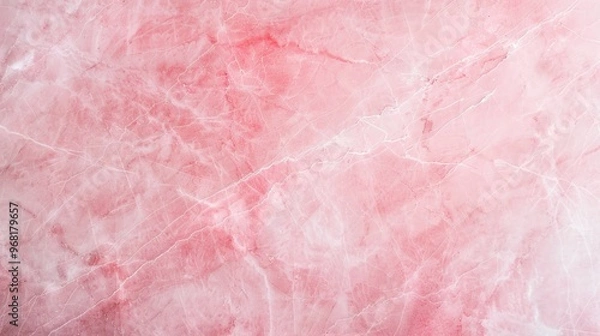 Obraz Delicate pink marble texture with intricate veining, perfect for luxurious backgrounds, banners, and marketing materials. Ideal for high-end designs with soft tones and space for text.

