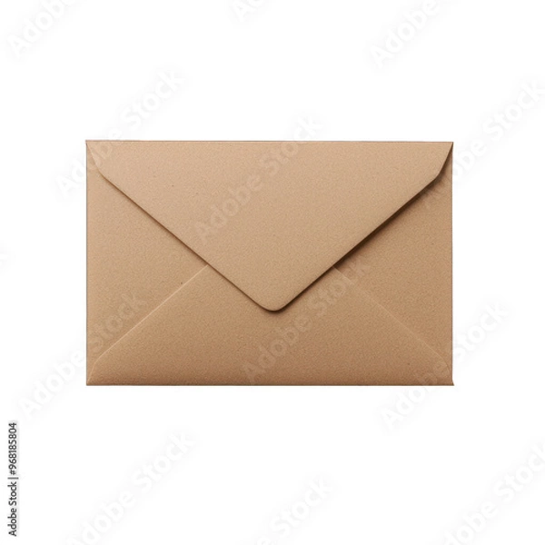 Obraz A simple, elegant brown envelope perfect for letters, cards, or invitations. Ideal for personal or professional use. transparent background