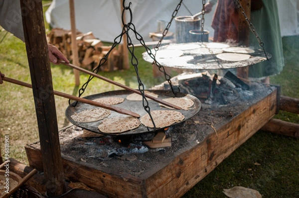 Obraz pancakes fried on fire