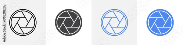Fototapeta camera lens icon vector set use for web ui or app