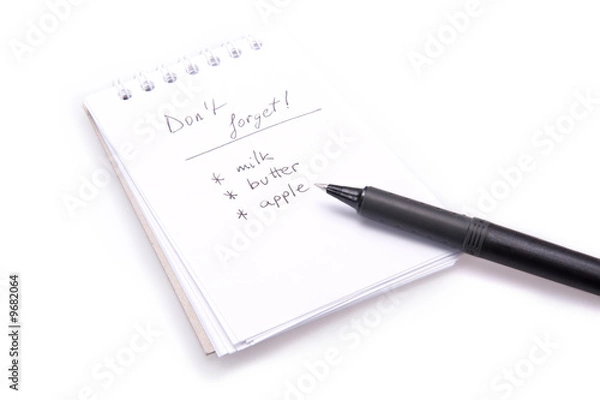 Fototapeta Shopping remind list