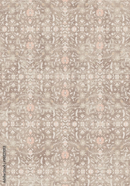 Fototapeta floral pattern design rug mat texture 