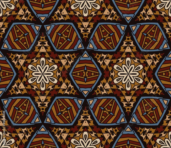 Fototapeta Abstract Tribal ethnic seamless pattern 