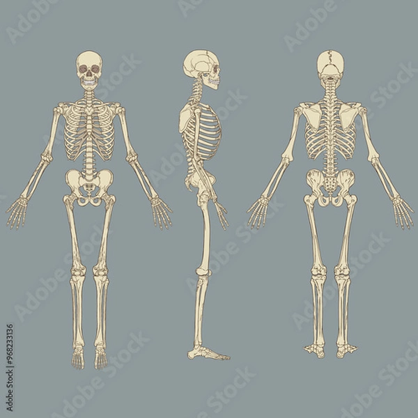 Obraz Human Skeleton Chart Vector