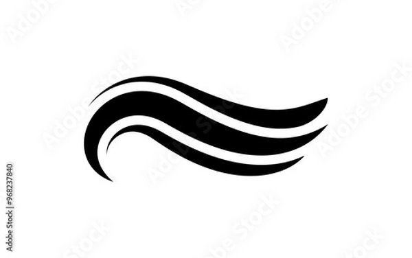 Fototapeta abstrack simple brush unique black vector logo