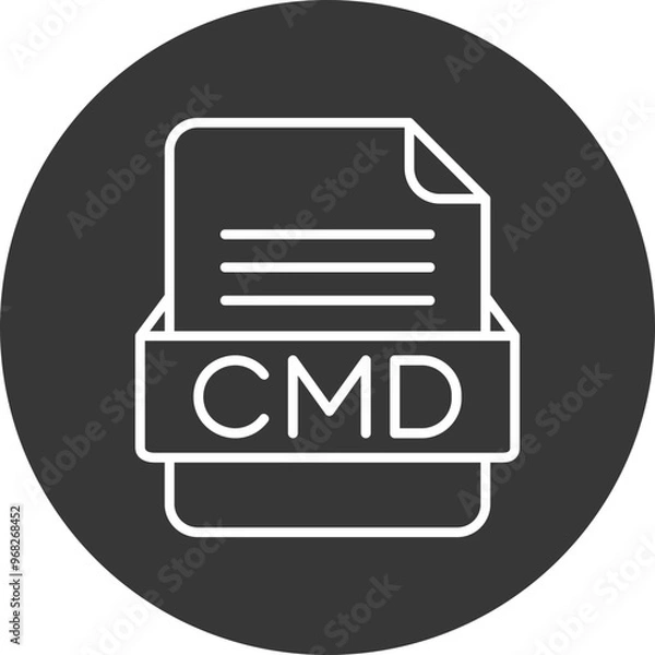 Fototapeta CMD File Format Vector Icon Design