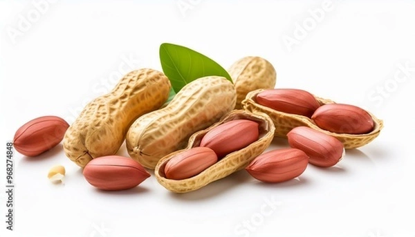 Fototapeta peanut white background