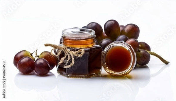 Fototapeta grape molasses white background
