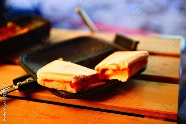 Fototapeta bacon and cheese