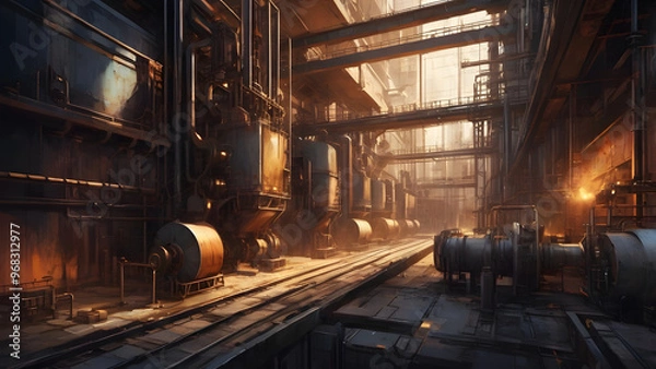 Fototapeta an abstract industrial background generative ai