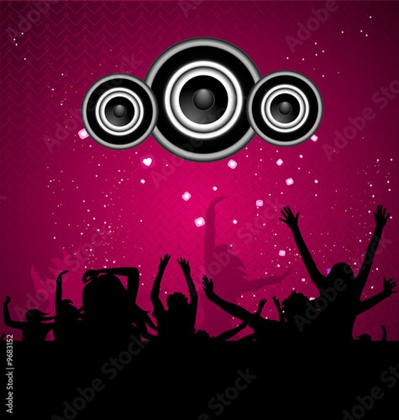 Obraz An abstract musical design vector
