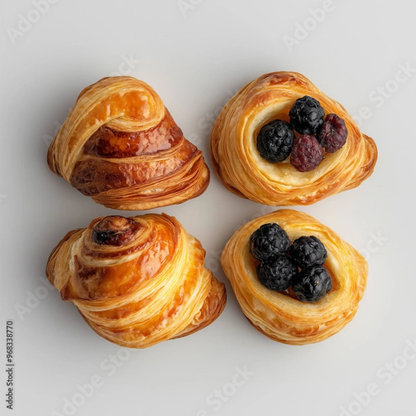Obraz Pastries isolated on white background