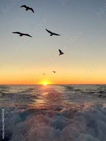 Fototapeta Deep sea sunset