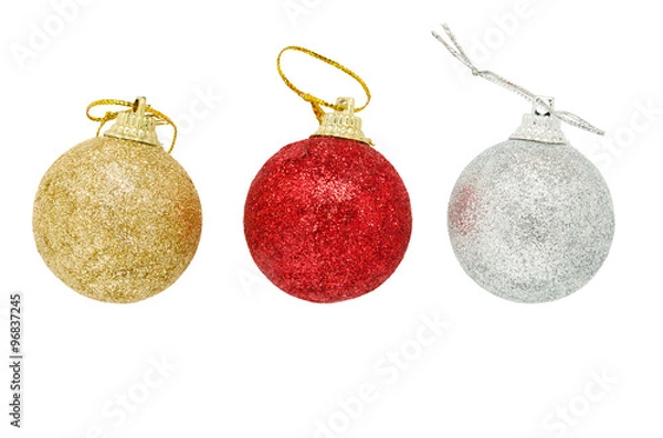 Obraz isolate baubles with clipping path