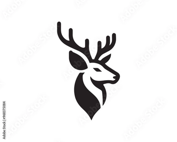 Obraz deer head vector illustration