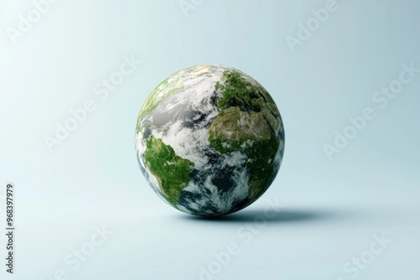 Fototapeta Realistic 3D rendering of planet earth
