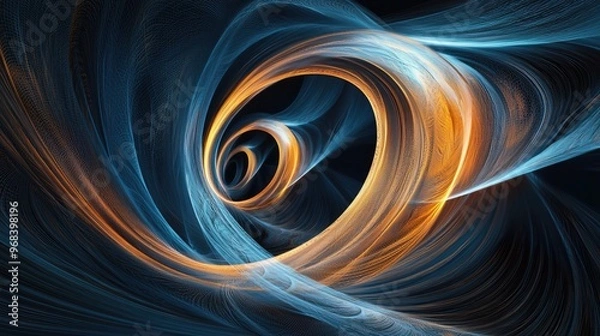 Fototapeta Abstract digital Lorenz attractor chaos patterns archive 