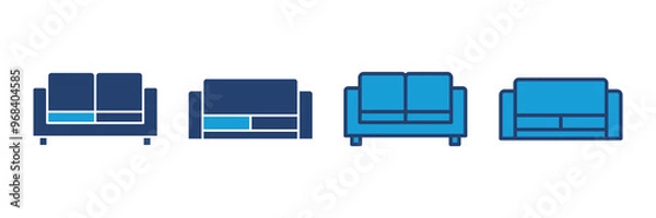 Fototapeta Sofa icon vector. sofa icon illustration