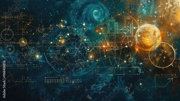 Fototapeta Cosmic Geometry: A Celestial Blueprint