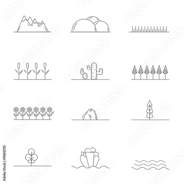 Fototapeta Linear landscape elements