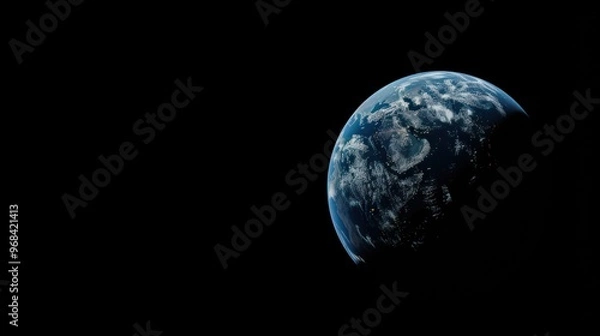 Obraz Earth From Space: A Blue Marble in the Void