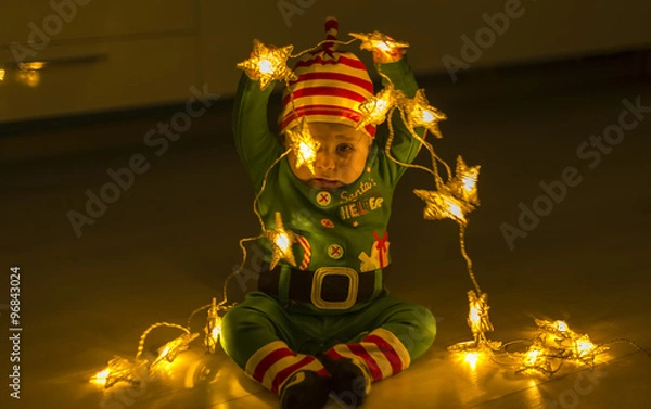 Obraz Santa helper baby