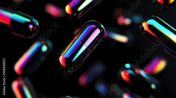 Obraz Black Iridescent Pills