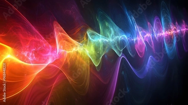 Fototapeta 51. A conceptual diagram of the electromagnetic spectrum from radio waves to gamma rays