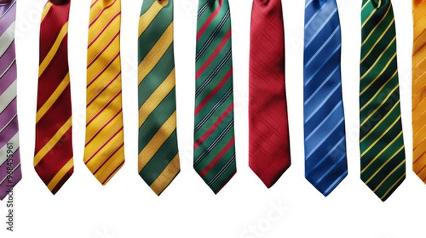 Obraz Modern neckties on transparent background