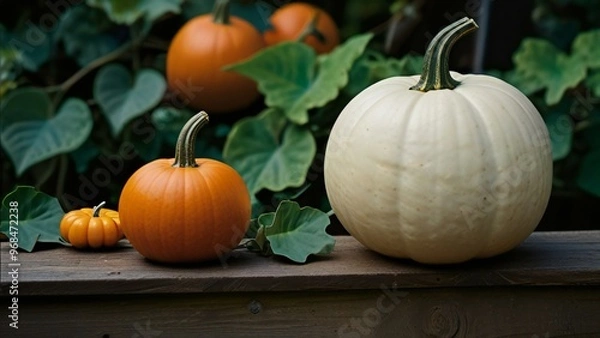 Fototapeta pumpkin on the ground
