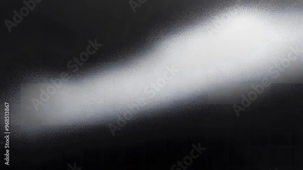 Fototapeta Black, white, and gray grainy gradient background with glowing noise texture. This modern and minimalist design is ideal for posters, covers, or headers, providing a sleek and sophisticated backdrop