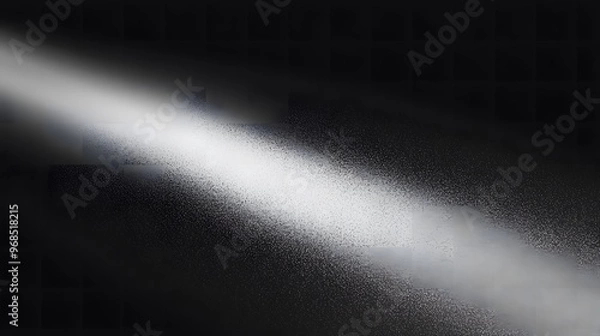 Fototapeta Black, white, and gray grainy gradient background with glowing noise texture. This modern and minimalist design is ideal for posters, covers, or headers, providing a sleek and sophisticated backdrop
