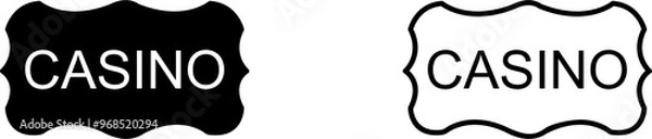 Obraz Casino Sign Vector Icon