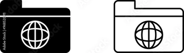 Fototapeta Unique Network Folder Vector Icon