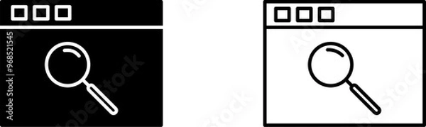 Fototapeta Unique Browser Vector Icon