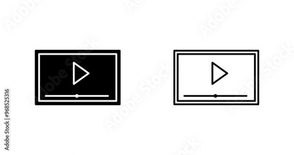 Fototapeta Video Screening Vector Icon