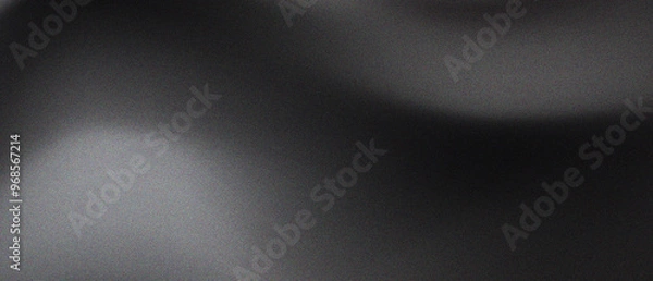 Fototapeta Gradient Grey Black White Monochrome Abstract Background with Noise Grainy Texture. For poster, banner, flyer and presentation.