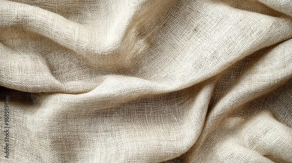 Fototapeta A natural linen background, showcasing its textured and slightly rustic appearance with a neutral, organic tone.