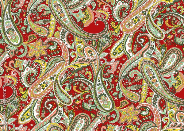 Fototapeta flower pattern texture print,repeat design pattern for textile printing factory