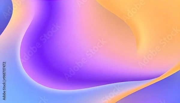 Fototapeta Abstract colorful background with smooth curved lines and gradient swirling, iridescent liquid with hues of purple