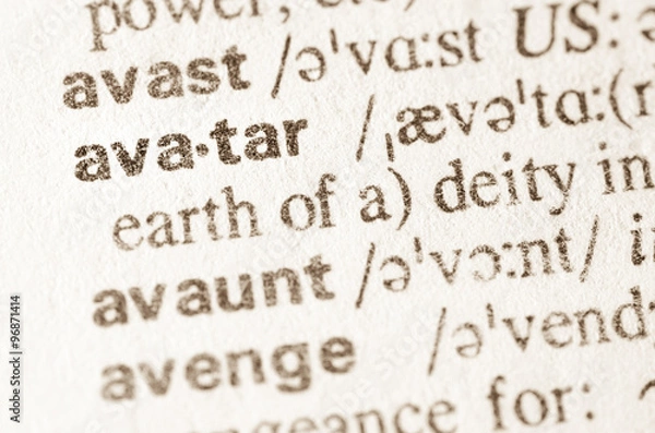 Obraz Dictionary definition of word avatar