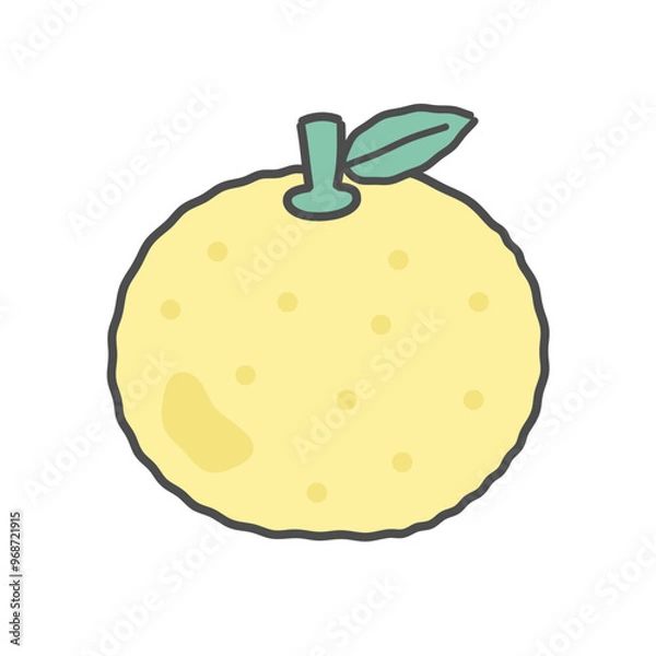 Fototapeta 柚子　イラスト